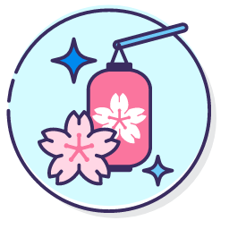 Sakura Festival Icon, sakura festival,lantern,cherry blossom