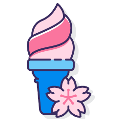 Sakura Ice Cream Icon, ice cream,sakura,Japanese