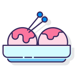 Takoyaki Icon, takoyaki,snack,Japanese