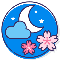 Yozakura Icon, yozakura,night,cherry blossom