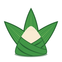 Zongzi Wrapping Icon, zongzi,bamboo leaves,food