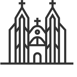 Gothic Church Building Icon, Gothic church,religious architecture