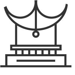 Pavilion Building Icon, pavilion,cultural architecture