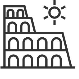 Roman Colosseum Building Icon, Roman Colosseum,classical architecture