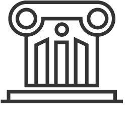 Roman Columns Building Icon, Roman columns,classical architecture