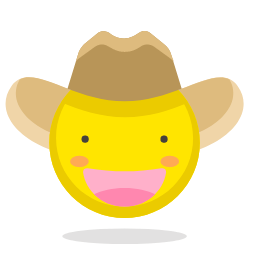 Cowboy Emoji Icon, cowboy,hat