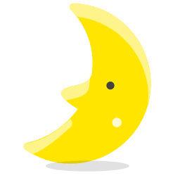 Moon Emoji Icon, moon,night