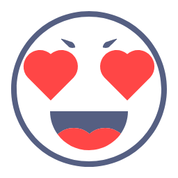 Adoring Emot Icon, adoring,heart eyes