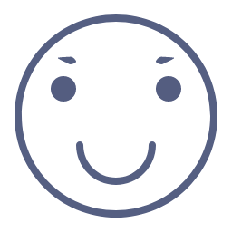 Appreciative Emot Icon, appreciative,normal face