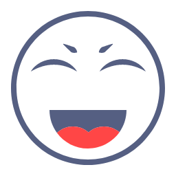 Laughing Emot Icon, laughing,closed eyes