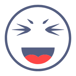 Laughing Out Loud Emot Icon, laughing,closed eyes