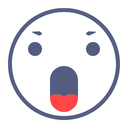 Shocked Emot Icon, shocked,open mouth