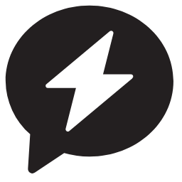 Chat Bolt Icon, chat,bolt,quick message