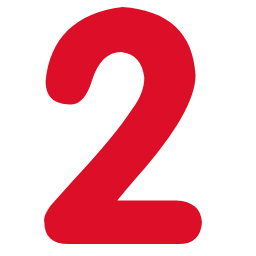 Red Number 2 Icon, number 2,red,digit