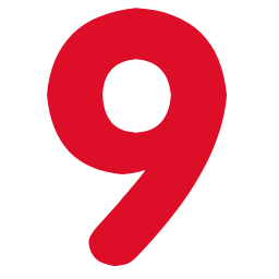 Red Number 9 Icon, number 9,red,digit