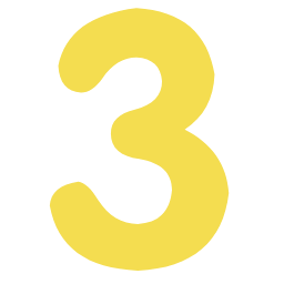 Yellow Number 3 Icon, number 3,yellow,digit