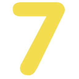 Yellow Number 7 Icon, number 7,yellow,digit