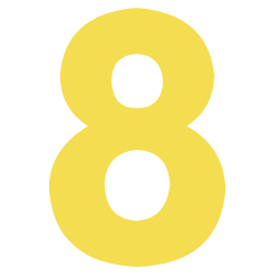 Yellow Number 8 Icon, number 8,yellow,digit