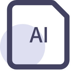 AI File Extension Icon, AI,Adobe Illustrator,vector graphics