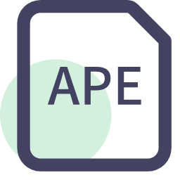 APE File Extension Icon, APE,audio,lossless