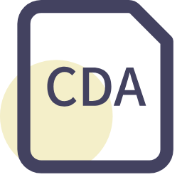 CDA File Extension Icon, CDA,audio,CD