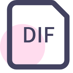 DIF File Extension Icon, DIF,data,interchange