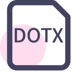 DOTX File Extension Icon, DOTX,Word,template