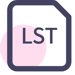 LST File Extension Icon, LST,list,file
