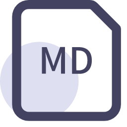 MD File Extension Icon, MD,Markdown,text
