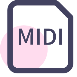 MIDI File Extension Icon, MIDI,audio,music