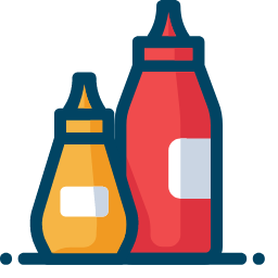 Ketchup and Mustard Bottles Icon, ketchup,mustard,condiment