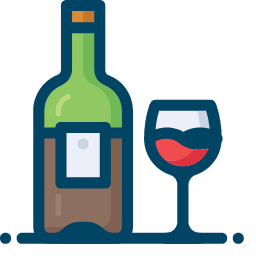 Wine Bottle and Glass Icon, wine,alcohol,drink