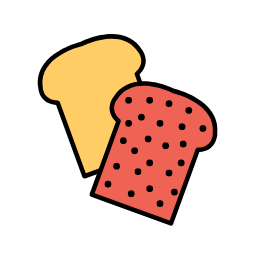 Cheese and Bread Icon, cheese,bread,food