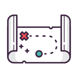 Treasure Map Icon, treasure map,game treasure