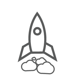 Rocket with Clouds Icon, rocket,clouds,space