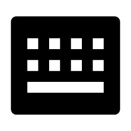 Keyboard Box Fill Icon, keyboard,input,fill