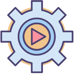 Automation Icon, automation,gear,play