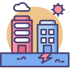 Disaster Management Icon, disaster management,building,star