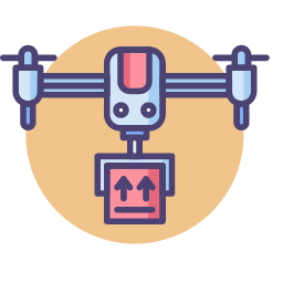 Drone Delivery Icon, drone delivery,drone,package