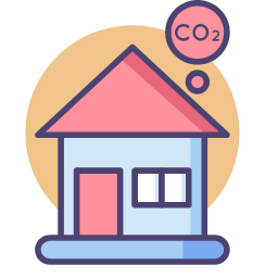 Household Carbon Footprint Icon, carbon footprint,house,carbon