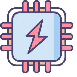 Processing Power Icon, processing power,chip,lightning