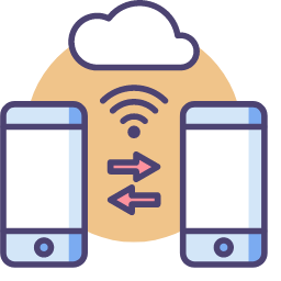 Smart Connect Icon, smart connect,phones,cloud