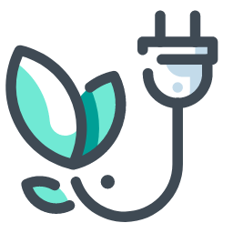 Power Plug with Leaf Icon, power plug,sustainable energy,electricity