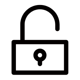 Opened Lock Icon, lock,opened
