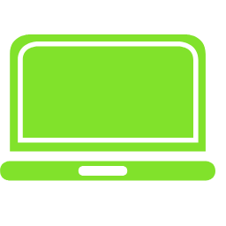 Green Laptop - Shaped Icon, laptop,green,icon