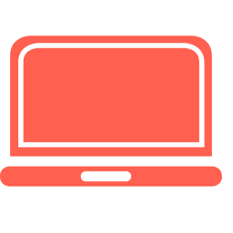 Red Laptop - Shaped Icon, laptop,red,icon