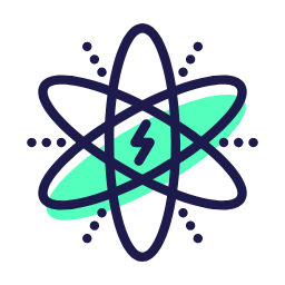 Smart Power Icon, smart power,atom - like
