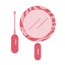 Tiger - Stripe Mirror Set Icon, mirror,makeup tool,tiger stripe