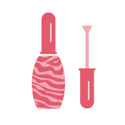 Tiger - Stripe Nail Polish and Brush Icon, nail polish,manicure,tiger stripe