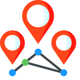 Linked Pins Icon, linked pins,location